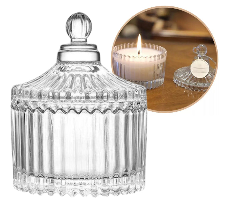 30 potes de vidro com tampa carrossel