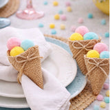 Porta Guardanapo sorvete em aro de madeira 4 unidades