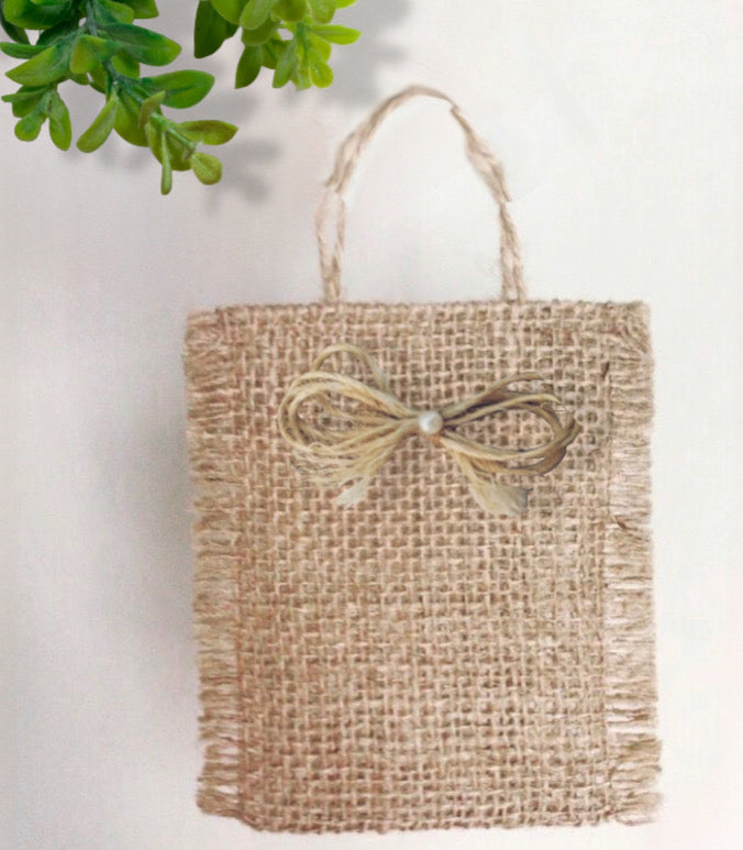 Sacolinhas de juta 10 x 15 cm