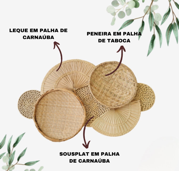 Kit decoração com palha decoração Boho praia