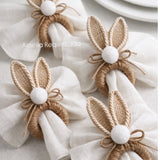 kit coelho pascoa com orelhinhas 6 unidades  - porta guardanapo Páscoa