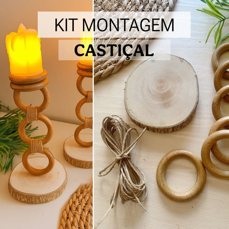 Kit montagem castiçal para decoração