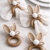 kit coelho pascoa com orelhinhas 6 unidades  - porta guardanapo Páscoa