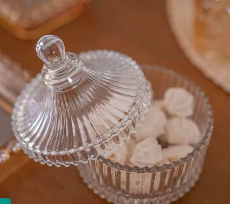 30 potes de vidro com tampa carrossel