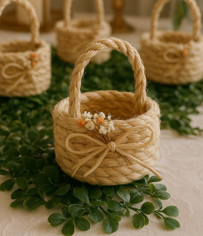 Cestinhas mini cesta de sisal 10 unidades