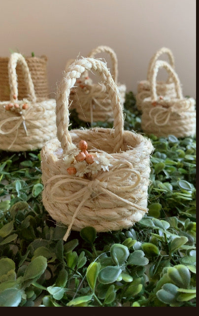 Cestinhas mini cesta de sisal 10 unidades