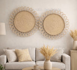 Quadro Boho Sol em Corda rústica - 1 unidade 60 cm