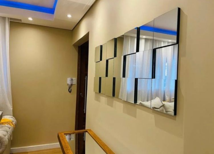 Espelhos Decorativos Vidro 3d Liverpool Corpo Inteiro Sala Cor da moldura Preto