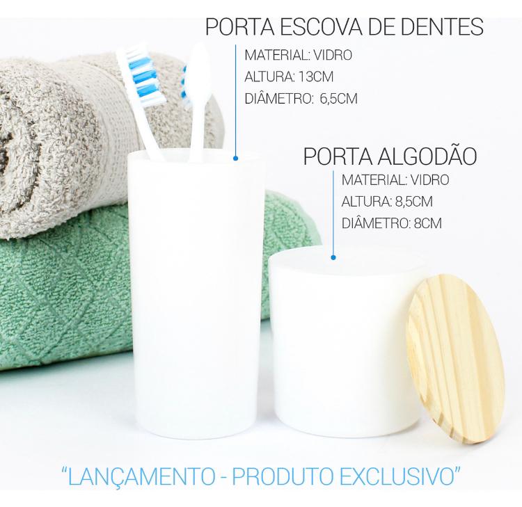 Kit Banheiro Lavabo Vidros Luxo C/ Bandeja Espelhada  efeito jateado