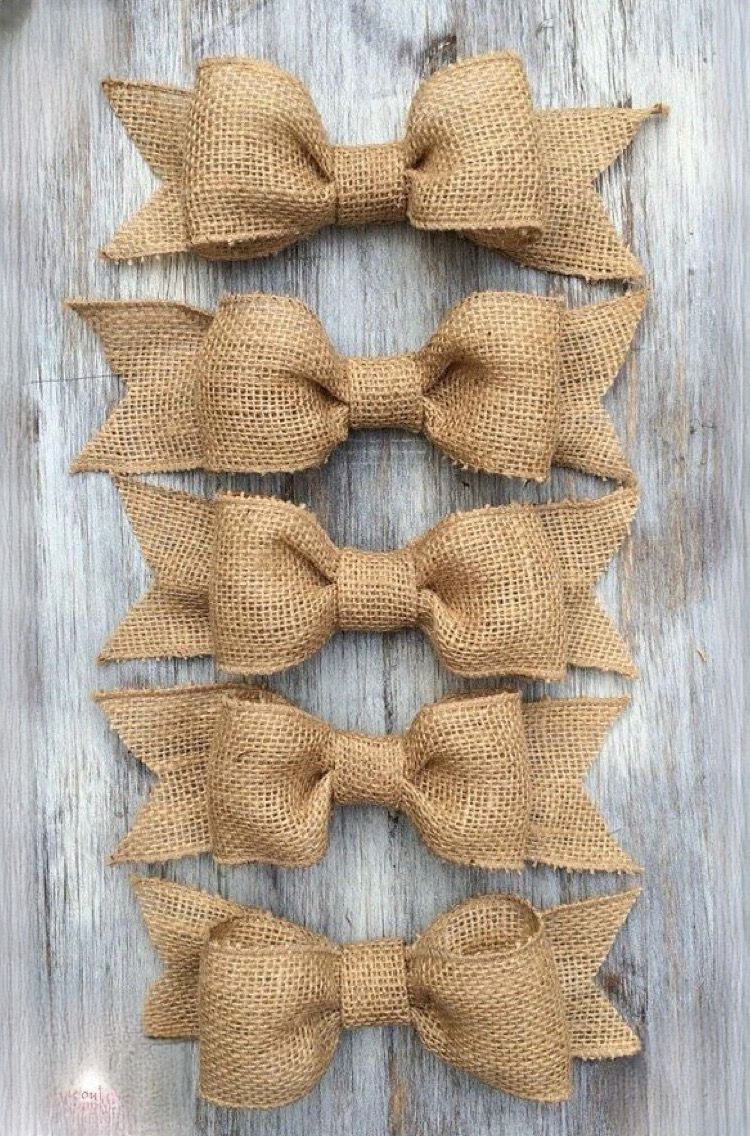 Laços de juta modelo presente - 20 unidades