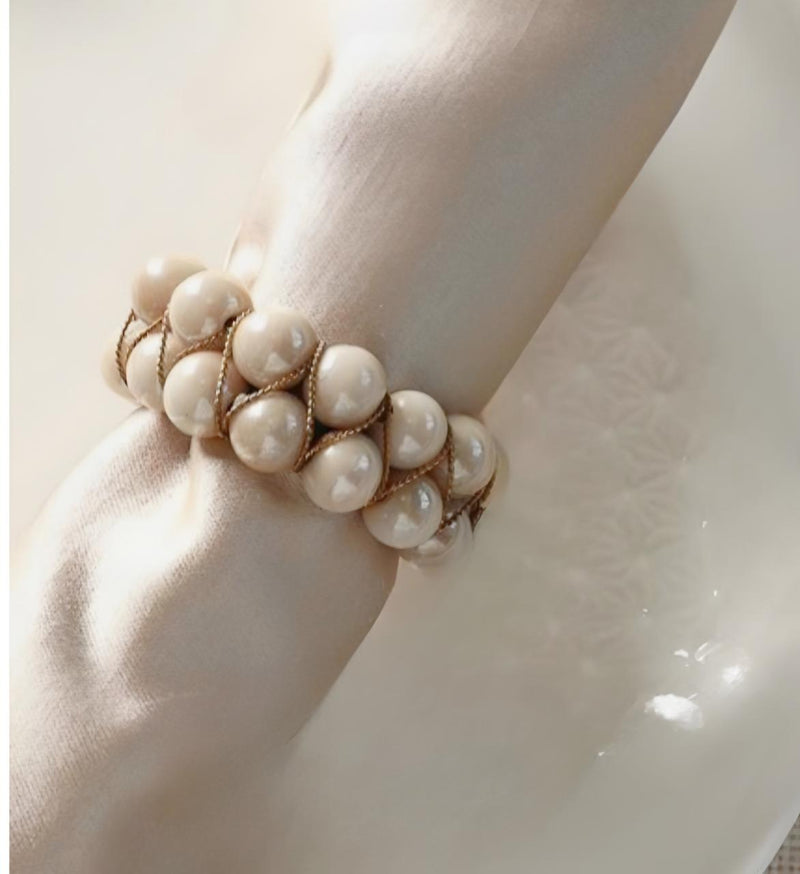 6 Porta Guardanpo anel prendedor de perola duplo