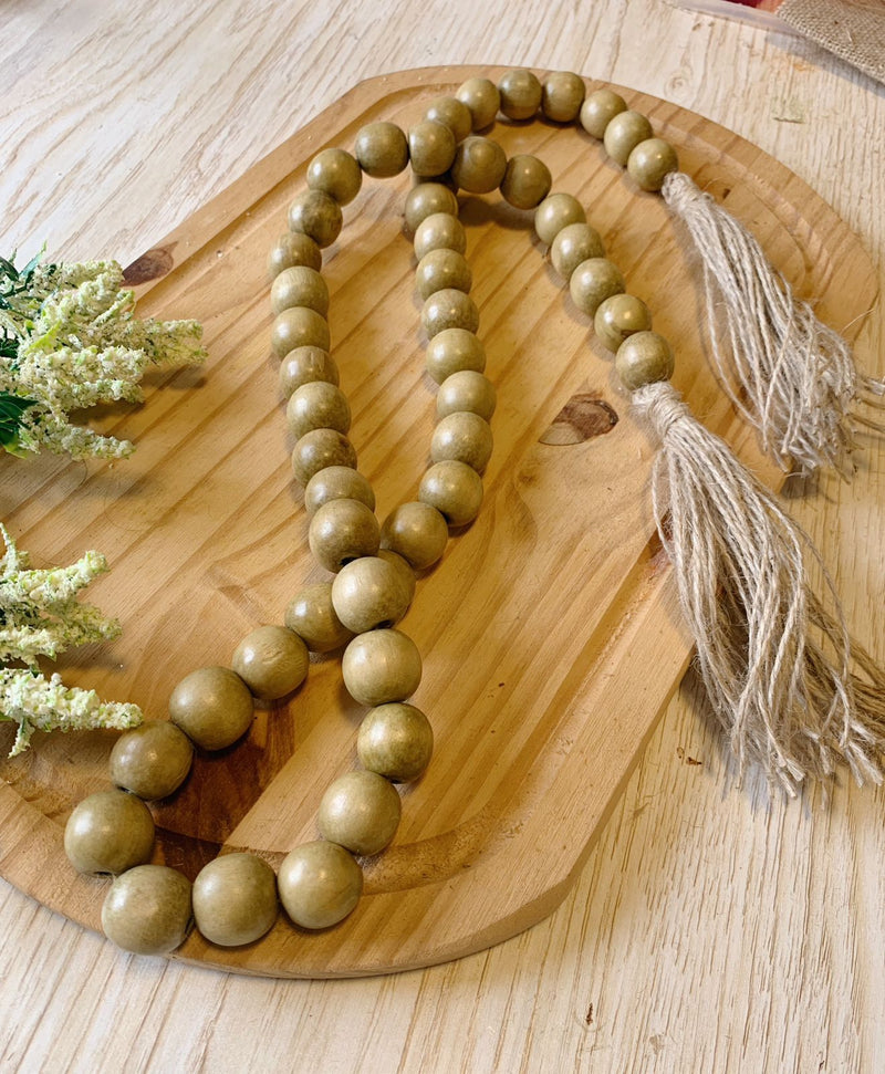 Colar Decorativo Em Madeira Decoração Mesa Sala Adorno Cor Carvalho