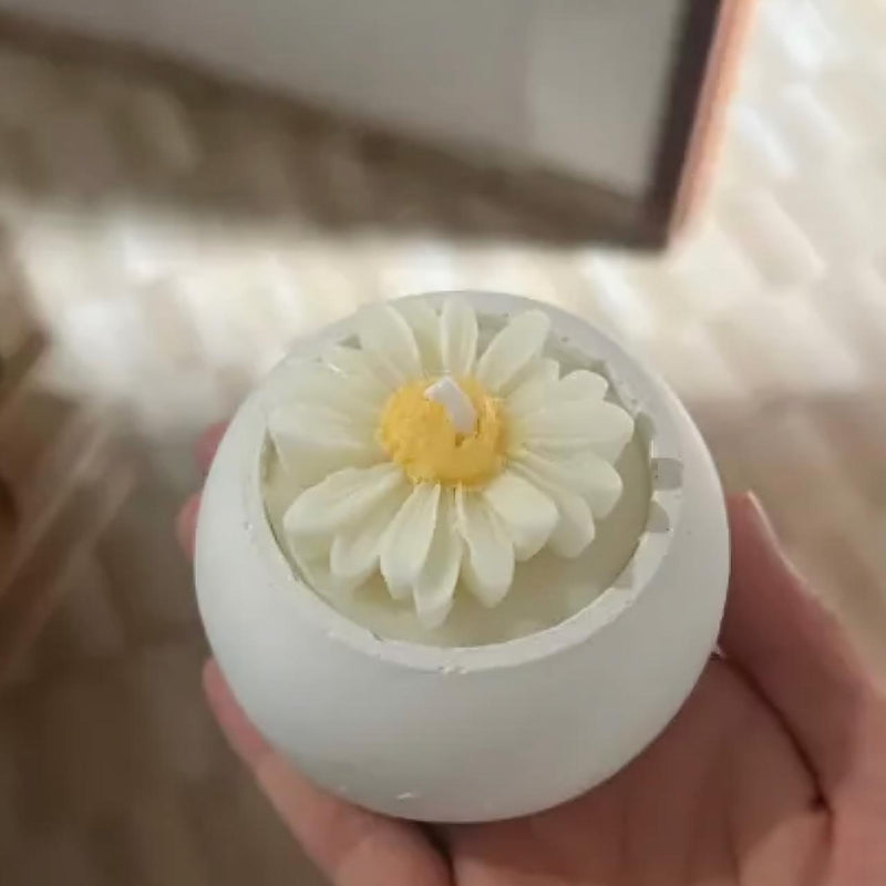 3 Mini vasos de 5 x 8 cm com margaridas velas lembrancinha e decoração