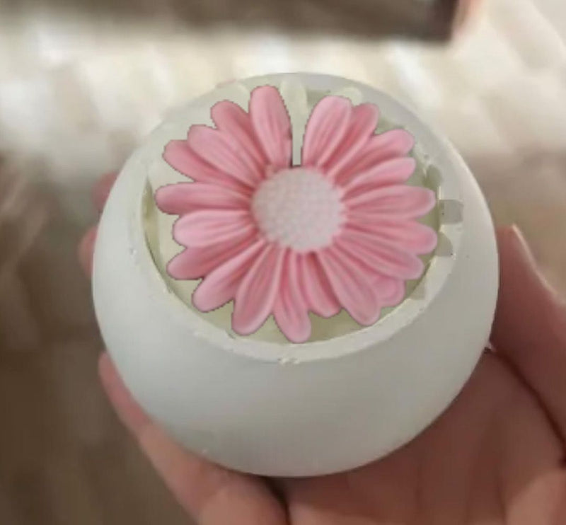 3 Mini vasos de 5 x 8 cm com margaridas velas lembrancinha e decoração rose