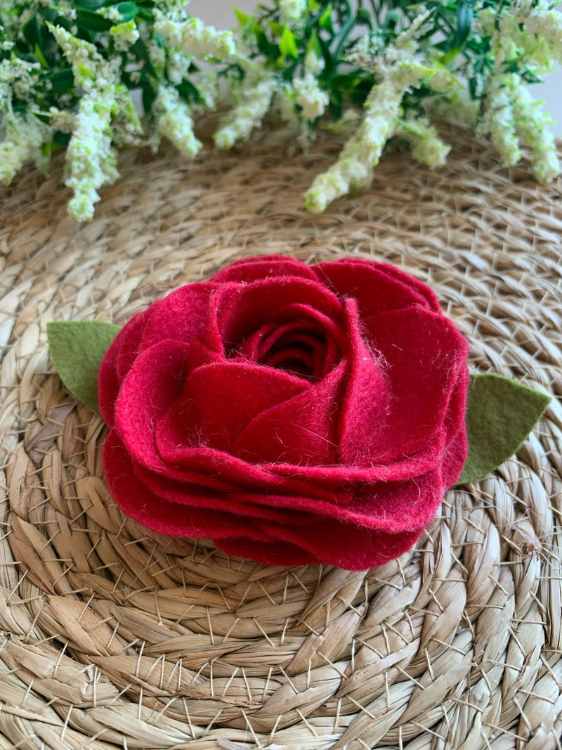 Rosas Vermelhas Com Folhas Para Lembrancinha 10 unidades