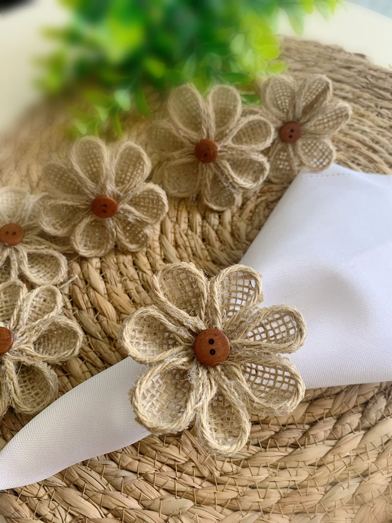 Port Guardanapo Floral com botoes