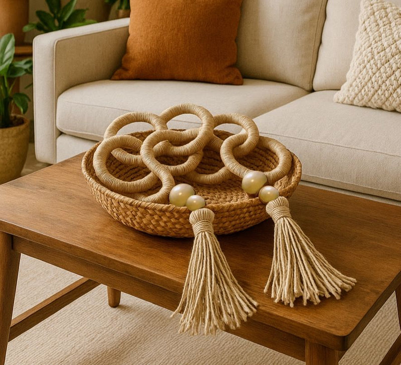 Colar de mesa em argolas grande 150 cm