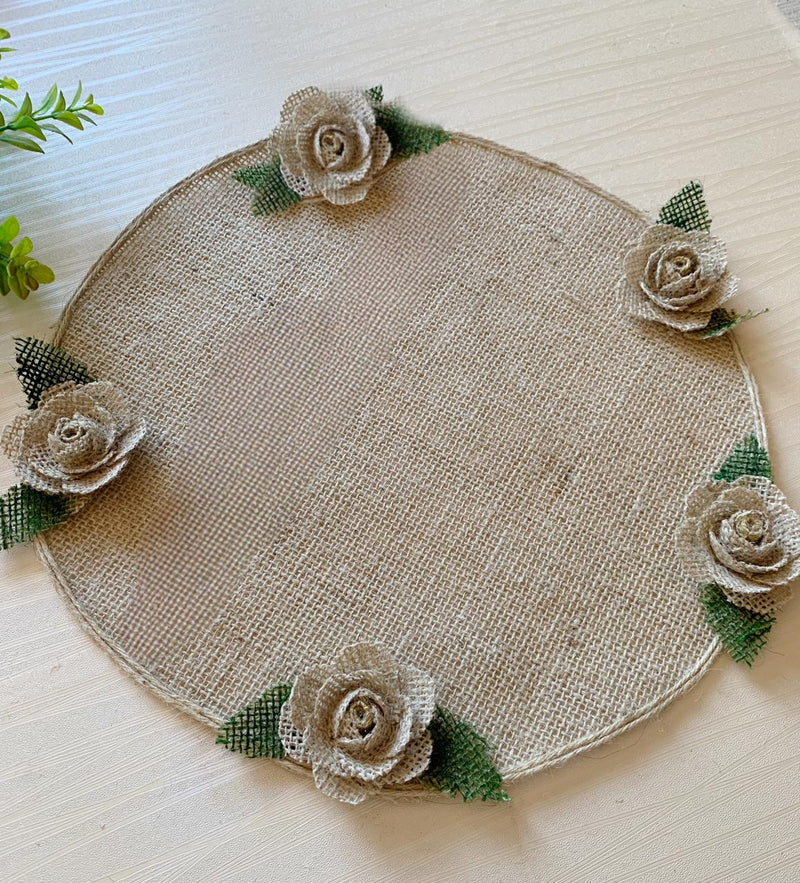 Souplast jogo americano de rosas verde  38 cm 4 unidades