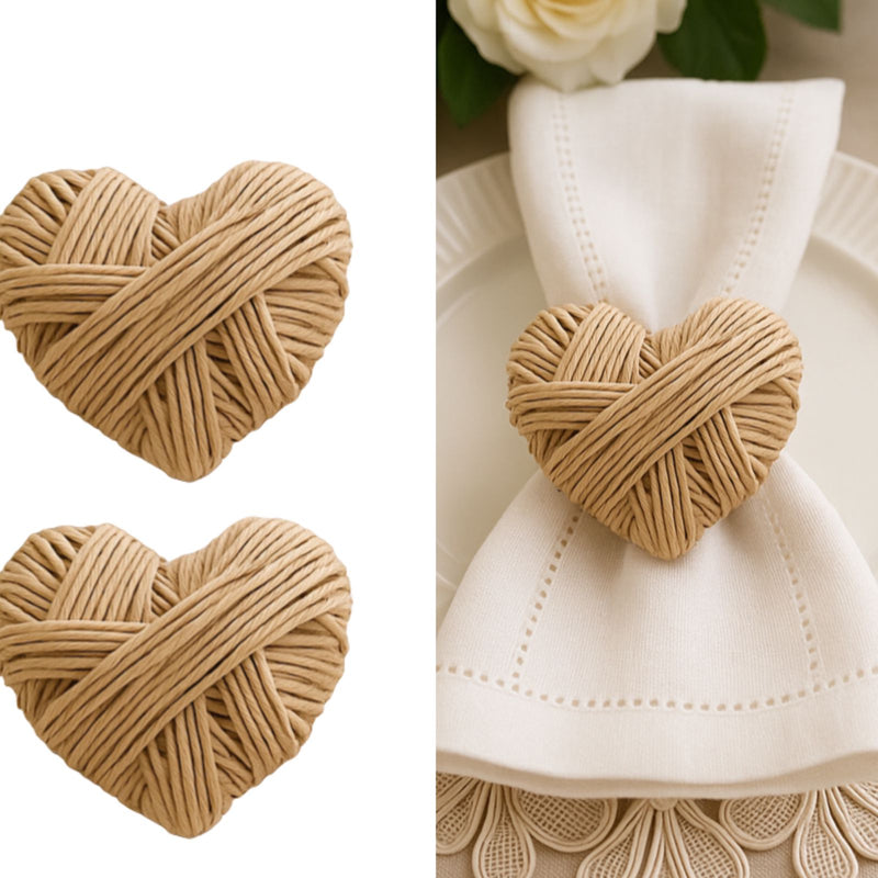 Porta Guardanapo coracao rustico com aro de madeira