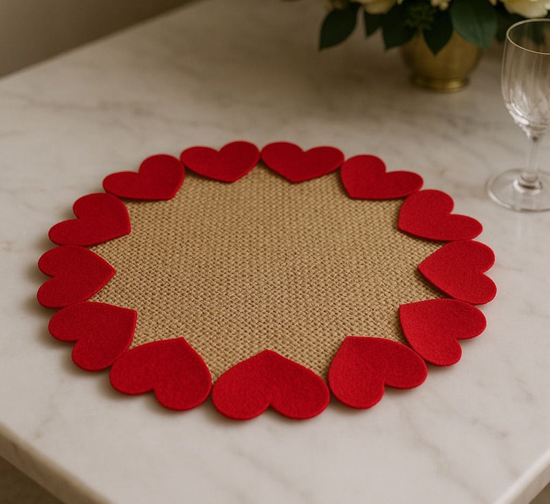 Souplast coracao em juta 4 unidades