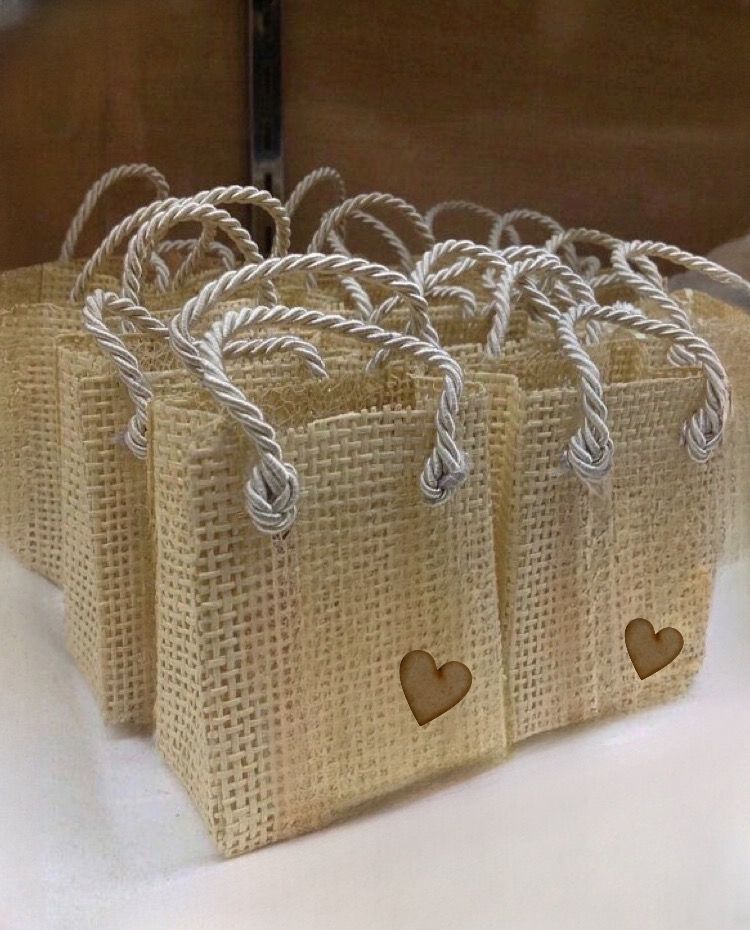 Sacolas de juta com cordao trancado acetinado 10 unidades