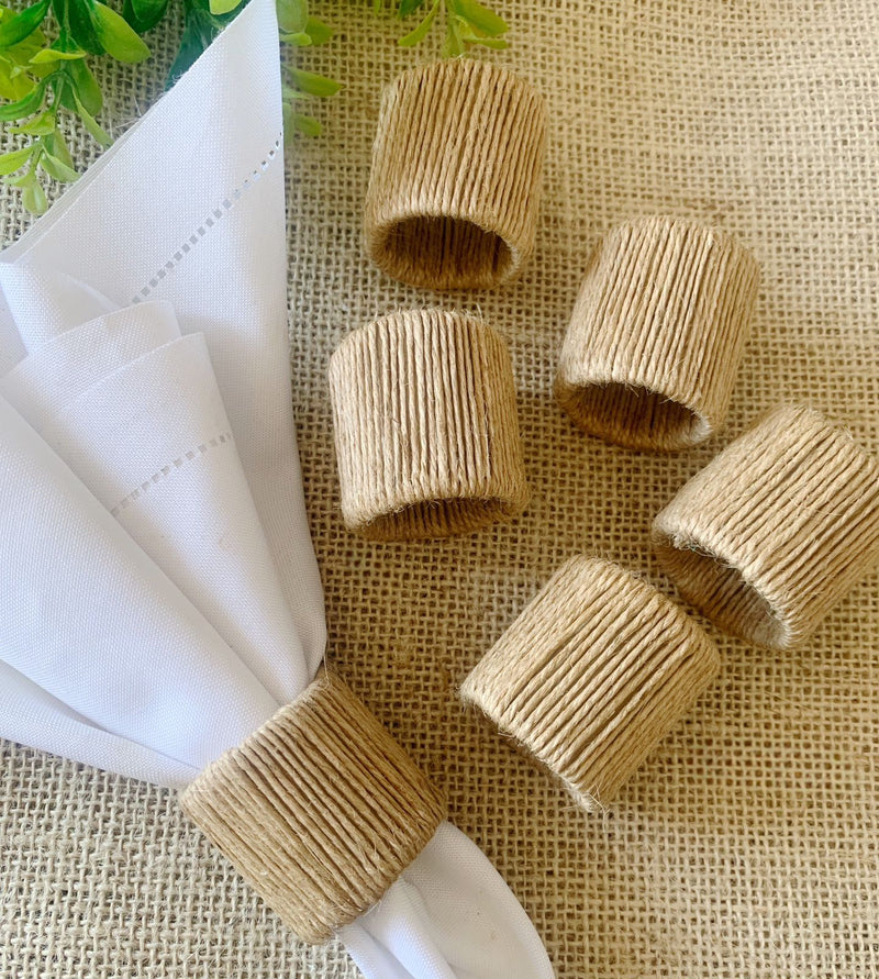 Porta Guardanapo em RAMI efeito leve acetinado 6 unidades