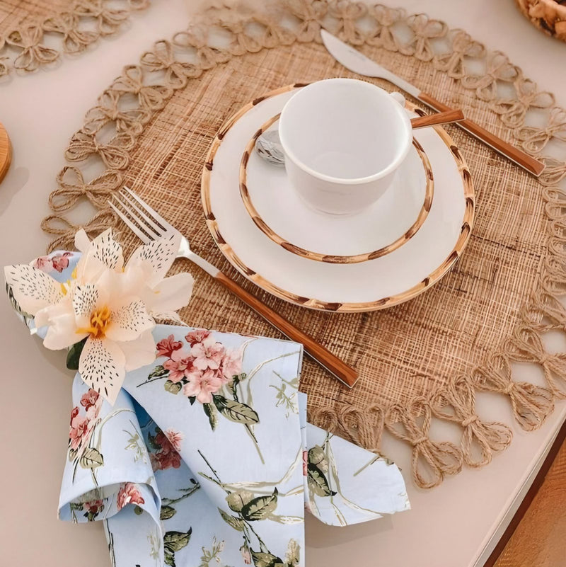 jogo americano - Souplast de juta com fios 4 unidades