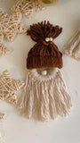 KIT COM 6 PORTA GUARDANAPOS COM Macrame Papai Noel  Gnomo ANEL DE MADEIRA