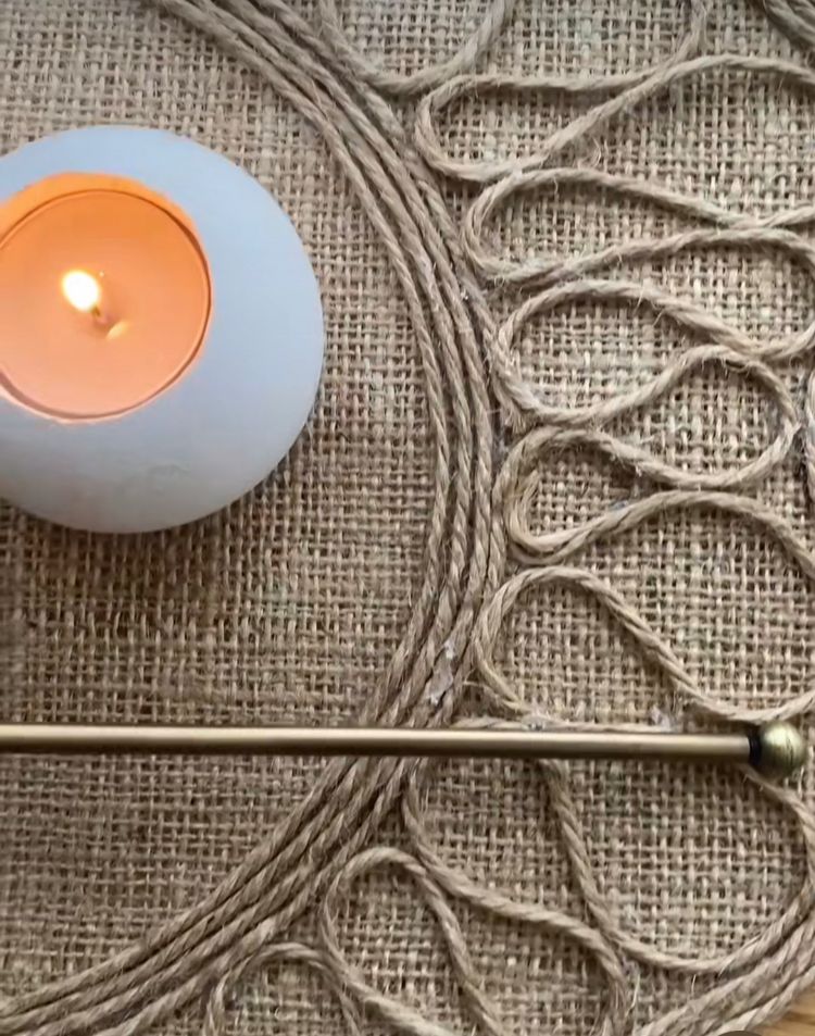 4 souplast de juta com detalhes em fios