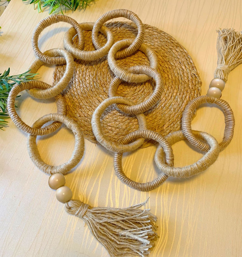 Colar de mesa em argolas grande 150 cm