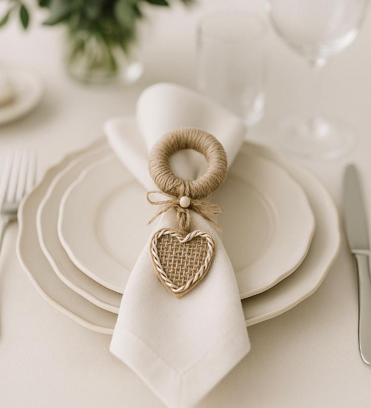 Porta Guardanapo Dia das maes com pingente coracao